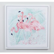 19.68 Inch H pink/green 3D canvas wall art
