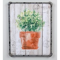 19.7 Inch H green/brown canvas wall art
