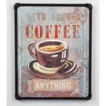 19.7 Inch H white/black canvas wall art