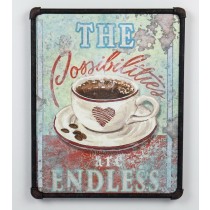 19.7 Inch H white/black canvas wall art