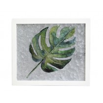 METAL WALL PLAQUE LEAVES DESIGN