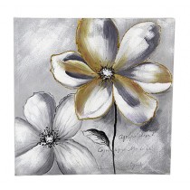 31.5 Inch H white, Grey Canvas