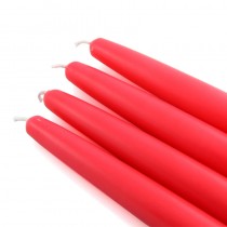 6 Inch Ruby Red Taper Candles (144pcs/Case) Bulk