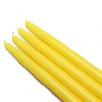 10 Inch Yellow Taper Candles (144pcs/Case) Bulk