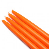 10 Inch Orange Taper Candles (144pcs/Case) Bulk