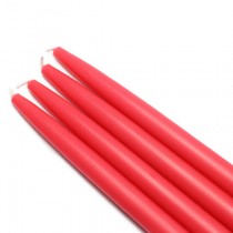 10 Inch Ruby Red Taper Candles (144pcs/Case) Bulk