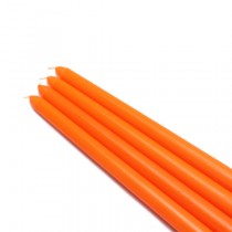 12 Inch Orange Taper Candles (144pcs/Case) Bulk