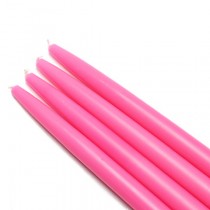 10 Inch Hot Pink Taper Candles (144pcs/Case) Bulk