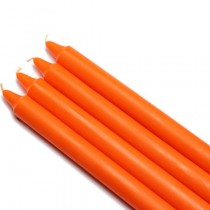 10 Inch Orange Straight Taper Candles (1 Dozen)