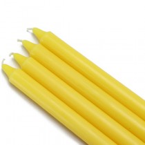 10 Inch Yellow Straight Taper Candles (144pcs/Case) Bulk