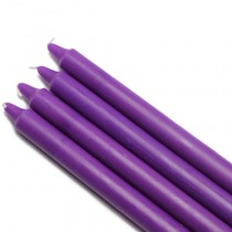 10 Inch Purple Straight Taper Candles (1 Dozen)