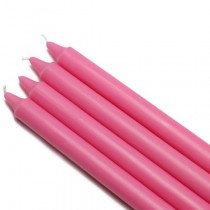10 Inch Hot Pink Straight Taper Candles (1 Dozen)