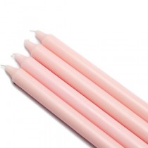 10 Inch Light Rose Straight Taper Candles (1 Dozen)