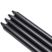 10 Inch Black Straight Taper Candles (1 Dozen)