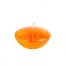 3 Inch Clear Orange Gel Floating Candles (6pc/Box)