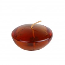 3 Inch Clear Brown Gel Floating Candles (72pcs/Case) Bulk
