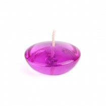 3 Inch Clear Purple Gel Floating Candles (72pcs/Case) Bulk
