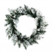 24" White Wreath -
