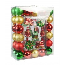 50Pk Christmas Ornament-Mix Color