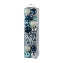 Combo 40Pk Asst Styles -Silver/blue/white