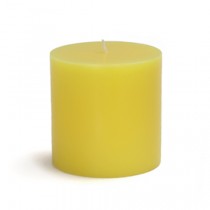 3 x 3 Inch Yellow Citronella Pillar Candle (12pcs/Case) Bulk
