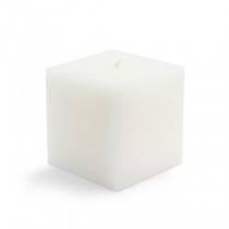 3 x 3 Inch White Square Pillar Candles