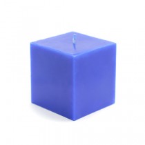3 x 3 Inch Blue Square Pillar Candles