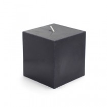 3 x 3 Inch Black Square Pillar Candles