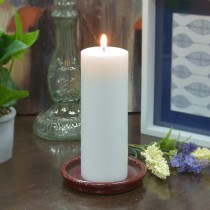 3 x 8  Inch White Pillar Candles - Set of 16
