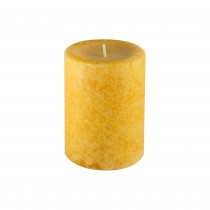 3 Inch x 4 Inch Pumpkin Spice Mustuard Vanilla Scented Pillar Candle