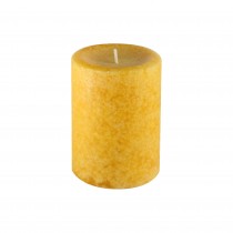 3 Inch x 4 Inch Pumpkin Spice Mustard Scented Pillar Candle