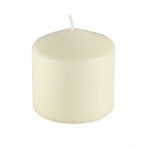 3Pack 3 Inchx 3 Inch Ivory Pressed and Over-Dipped Pillar Candles