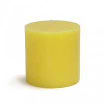 3 x 3 Inch Yellow Citronella Pillar Candle