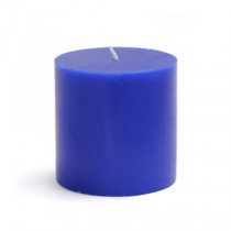 3 x 3 Inch Blue Pillar Candles (12pcs/Case) Bulk