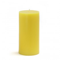 3 x 6 Inch Yellow Pillar Candles(12pcs/Case) Bulk