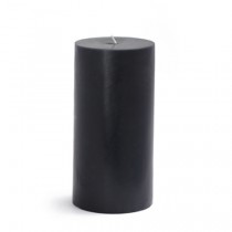 3 x 6 Inch Black Pillar Candles(12pcs/Case) Bulk