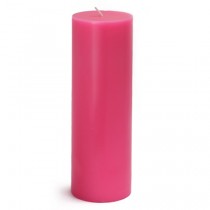 3 x 9 Inch Hot Pink Pillar Candles (12pcs/Case) Bulk