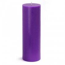 3 x 9 Inch Purple Pillar Candles (12pcs/Case) Bulk