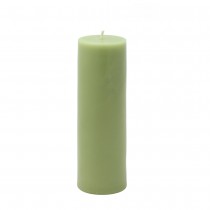 2 x 6 Inch Sage Green Pillar Candle (24pcs/Case) Bulk