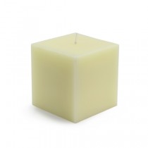3 x 3 Inch Ivory Square Pillar Candles (12pcs/Case) Bulk