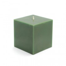 3 x 3 Inch Hunter Green Square Pillar Candles (12pcs/Case) Bulk
