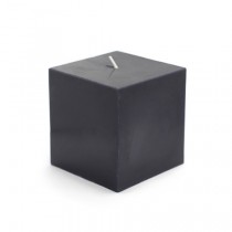 3 x 3 Inch Black Square Pillar Candles (12pcs/Case) Bulk