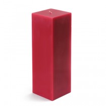 3 x 9 Inch Red Square Pillar Candle (12pcs/Case) Bulk
