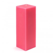 3 x 9 Inch Hot Pink Square Pillar Candle (12pcs/Case) Bulk
