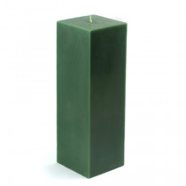 3 x 9 Inch Hunter Green Square Pillar Candle (12pcs/Case) Bulk