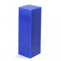 3 x 9 Inch Blue Square Pillar Candle (12pcs/Case) Bulk
