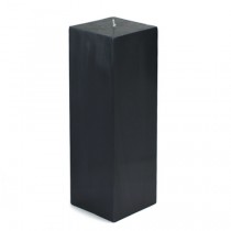 3 x 9 Inch Black Square Pillar Candle (12pcs/Case) Bulk