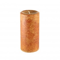 3 Inch x 6 Inch Brown Rain Lissed Oak Leaf Scented Pillar Candle(12pcs/Case)