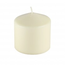 3 x 3 Inch Ivory Pressed and Over-Dipped Pillar Candle (12pcs/Case)