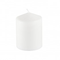 3 Inchx 4 Inch White Pressed and Over-Dipped Pillar Candle (12pcs/Case)